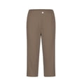 thumbnail image 4 of Pants For Women Choice Solid Color Women's High Waist Cropped Pants Lightweight Stretch Fabric Simple Casual Pants Spring Brunch Outfit Versatile Ankle Length Clean Look Capri Pants for Women, 4 of 6