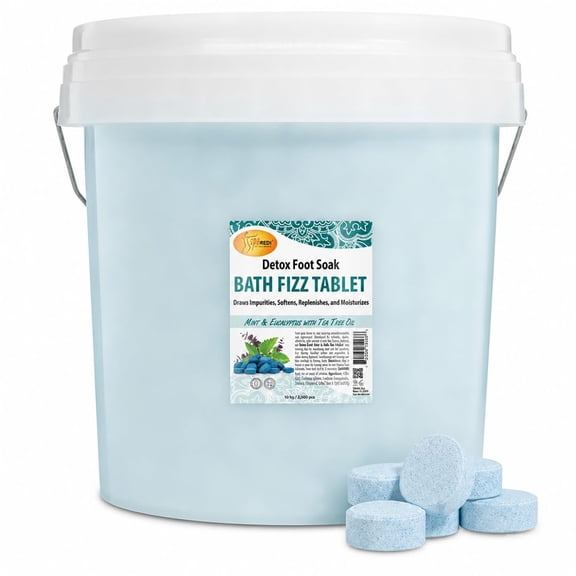SPA REDI - Bath Fizz Tablets - Mint Scented - 2500 Tablets - 3 Gal Pail