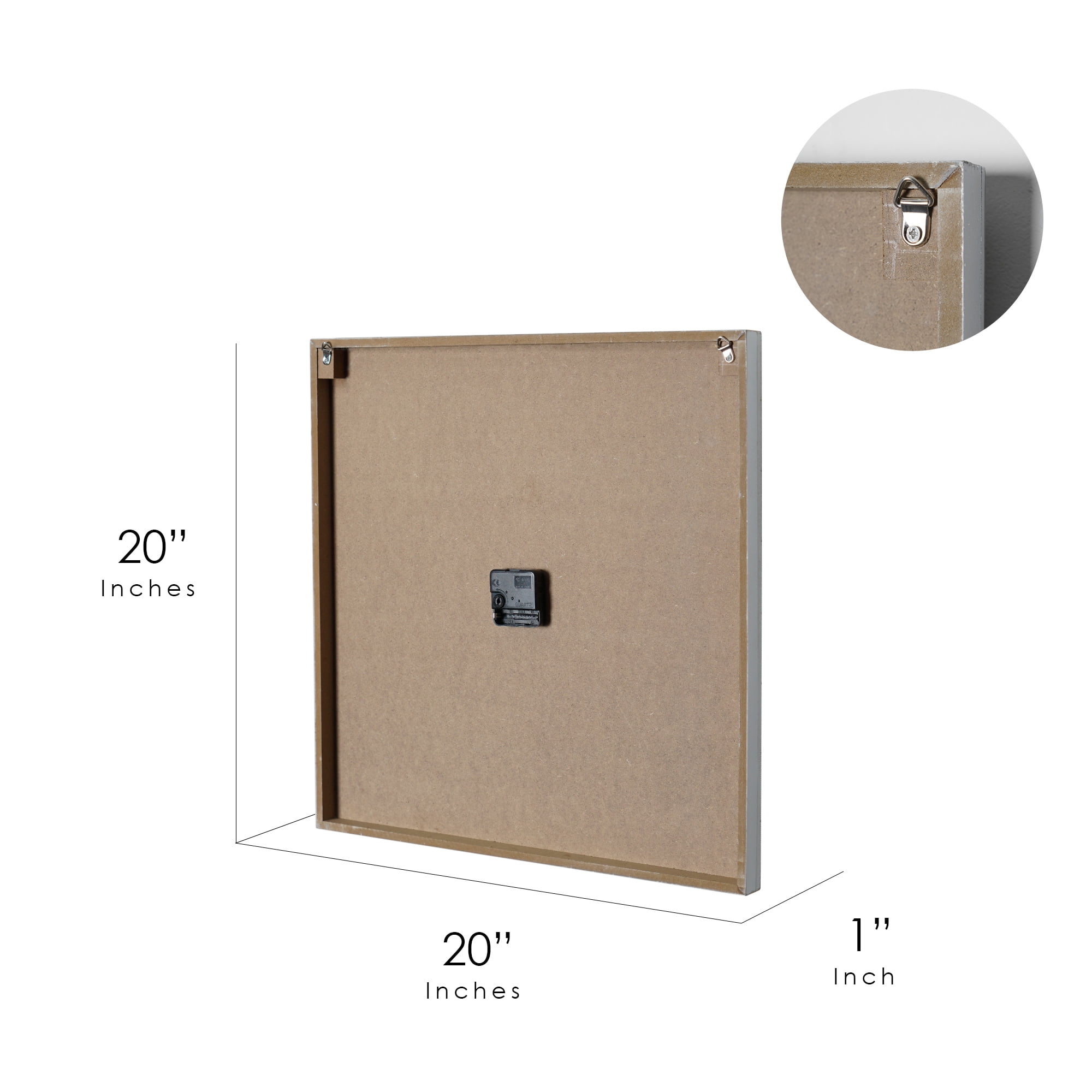 This is Us White Wood Plank Photo Collage Clock with Picture Clip - 20" x 20"