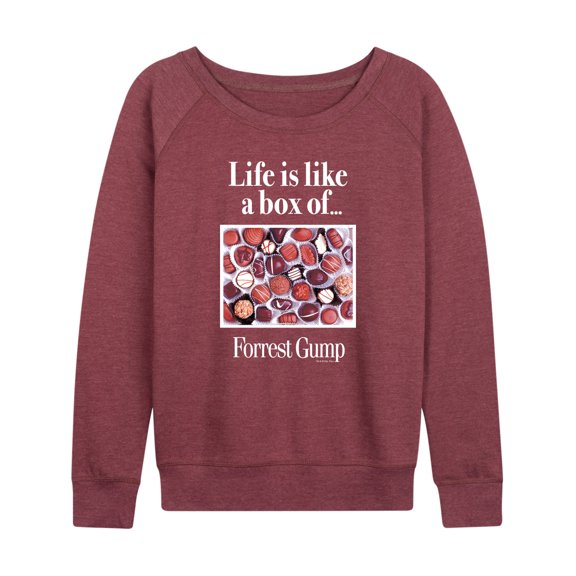 Forrest Gump - Life Is Like A Box Of Chocolates - Women's Lightweight French Terry Long Sleeve Shirt