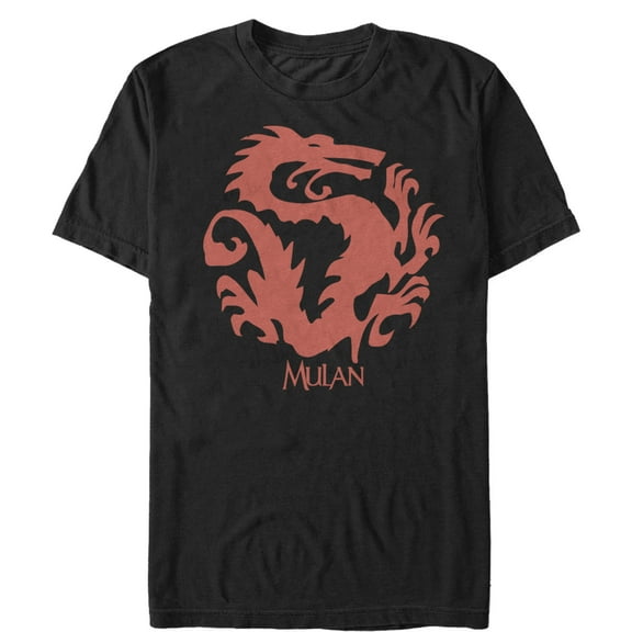 Men's Mulan Dragon Symbol Graphic Tee Black 2X Large