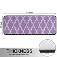 thumbnail image 5 of Kitchen Rugs Sets Of 2,Purple Geometric Quatrefoil Pattern Anti Fatigue Kitchen Mat Rugs Non Slip Washable,Decorative Kitchen Floor Mats for Kitchen,Sink,Laundry,17"x47"+17"x47", 5 of 5