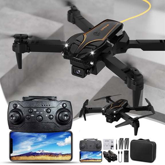 Meggemo Optical Flow Dual Camera Drone GPS RC Quadcopter With 4K HD Live Video Foldable Hobby Aircraft Toy