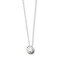 thumbnail image 3 of Sterling Silver Cubic Zirconia Pendant on 18 Chain Necklace, 3 of 5
