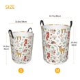 thumbnail image 3 of Fuzoiu Cute Little Animals Print Circular Hamper,Laundry Basket with Handle,Collapsible Laundry,Dirty Clothes Storage Basket,for Bedroom Bathroom Dorm Living Room-Medium, 3 of 6
