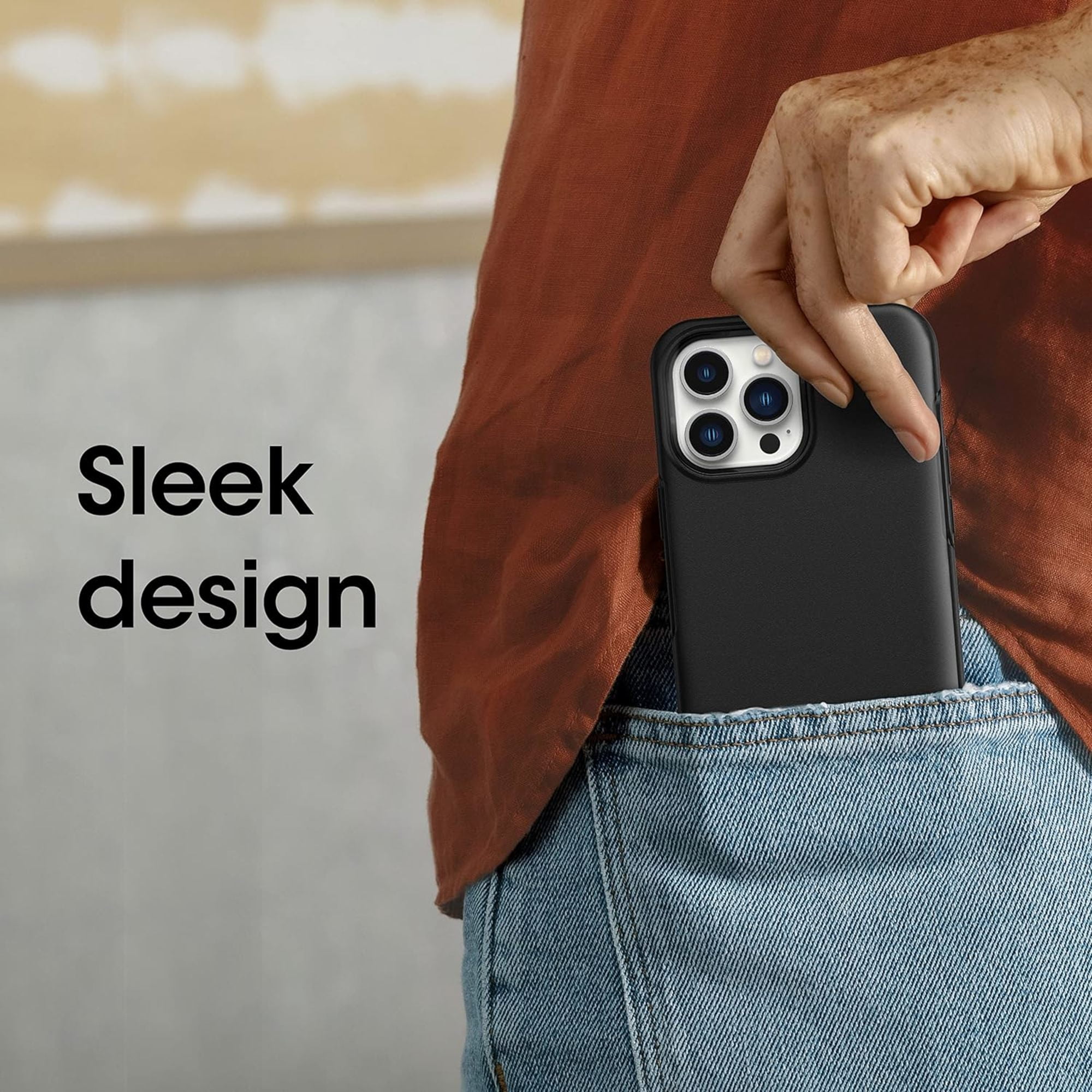 OtterBox iPhone 13 Pro (ONLY) Symmetry Series Case - Black, Ultra-Sleek, Wireless Charging Compatible, Raised Edges Protect Camera & Screen