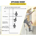 thumbnail image 4 of VEVOR Vertical Lifeline Assembly, 150 ft Fall Protection Rope, Polyester Roofing Rope, CE Compliant Fall Arrest Protection Equipment with Alloy Steel Rope Grab, Two Snap Hooks, Shock Absorber, 4 of 9