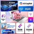 thumbnail image 3 of HP 15.6" Touchscreen Business & Student Laptop - Intel i3 1315U(Up to 4.5GHz) • 64GB RAM, 1TB SSD • 15.6" HD Display • Wi-Fi 6 • AI Copilot • Win 11 Pro • w/Bundle Accessories, 3 of 8