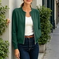 thumbnail image 4 of Guluxicc Women's Bomber Jackets with Pockets Full Zipper Long Sleeve Solid Casual Jackets for Everyday Wear Fall Winter Casual Outfits, 4 of 8