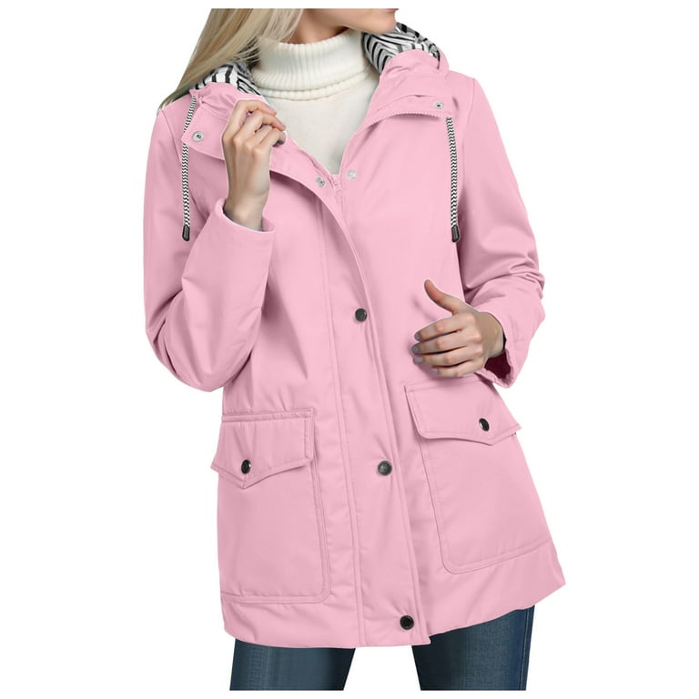 GEWSEY Women's Casual Military Jacket Cotton Stand Collar Utility