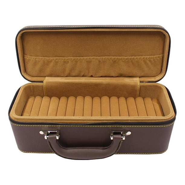 Caja organizadora de pulseras, caja de presentación de pulseras de jade para exhibiciones marrón