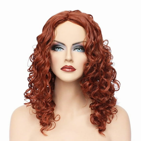 Classic Cap women Synthetic Curly Medium Ruby Fusion full wig HengFeng MHL05   SKU: 10K42