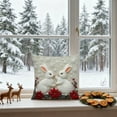 thumbnail image 5 of OutmaxHome Easter Bunny Pillow Cover 18"x18" with Soft Fabric Hidden Zipper,Easter Spring Throw Pillow Case Decorative Pillowcase Indoor Cushion Cover for Farmhouse Home Sofa Decoration, 5 of 7