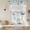 light blue, variant on Blue Starfish Coastal Balloon Curtains for Living Room/French Door, Eucalyptus Summer Nautical Shell Vintage Tie Up Curtains 63 Inch Length Energy Saving Kitchen Curtains Shades for Windows 42"x63"
