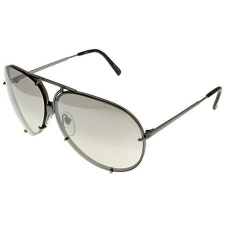 Porsche Design Sunglasses Aviator Interchangeable Grey 8478 6610 Size: Lens/ Bridge/ Temple: 66-10-135