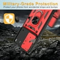 thumbnail image 2 of Elegant Choise Case with Slide Camera Lens Cover and Stand for Moto G Stylus 5G 2024, Red, 2 of 15