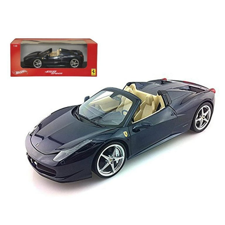 2012 2013 Ferrari Italia 458 Spider Dark Blue Metallic 1/18