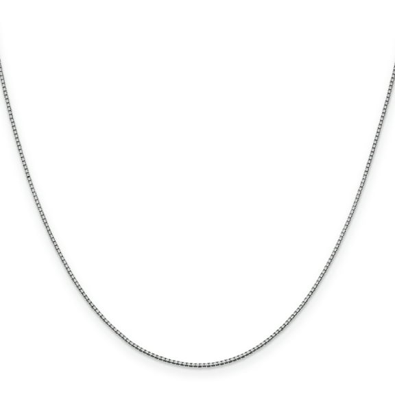 Beautiful 10k White Gold 1mm Box Chain