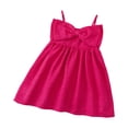 thumbnail image 4 of Gibobby Toddler Girl Dress Little Girls Short Sleeve Dresses 12 18 24 Months 2T 3T 4T 5T Summer Casual Skater Swing Twirly Sundress(3-4 Years,Hot Pink), 4 of 9