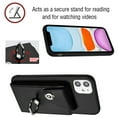 thumbnail image 3 of Allytech Wallet Case for Apple iPhone 11 Pro Max with Ring Holder Stand, Vintage Premium PU Leather 8 Cards Slots Shockproof Bumper Anti-Scratch Magnetic Closure Case Cover for iPhone 11 Pro Max,Black, 3 of 6