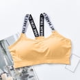 thumbnail image 2 of Siilsaa Sports Bra Bra for Women Non-Slip Silicone Padded Bandeau Bra Wireless Tube Top Bra Yellow,One Size, 2 of 5