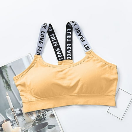 FUNUONY Big Sale!! Push Up Bras for Women 2025 Trendy Bra for Women Sports Bra Tops for Top Fitness Yoga Female Sportswear Vest Tank Tops Sport Up Bralette Top Yellow One Size