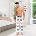 thumbnail image 6 of FORMRS Mens Pajama Pants with Pockets Sleepwear Lounge Bottoms Sizes S-2XL, Orange Butterflies, 6 of 7