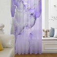 thumbnail image 6 of Purple Marble Sheer Curtains 84 Inches Long, Modern Abstract Waves Silvery Farmhouse Light Filering Curtains, Breathable Simi Curtain Privacy Drapes for Living Room Bedroom Window Treatment, 6 of 9