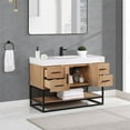 thumbnail image 4 of Bianco 48D" Wood Vanity in Light Brown with  Composite Stone Top without Mirror, 4 of 15