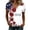 Pink(USA Flag Floral Print), variant on Iaqnaocc 4th Of July Womens Tops Patriotic Short Sleeve V Neck 250th Anniversary Usa Shirt Usa Flag American Flag Floral Print T-Shirt Independence Day Red White and Blue Tee Tops Blue M