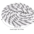 thumbnail image 2 of Unique Bargains 1/2Inch x 50Feet Natural Twisted Cotton Rope 3 Strand Tug of War Rope with Sealing Tape Grey White, 2 of 6