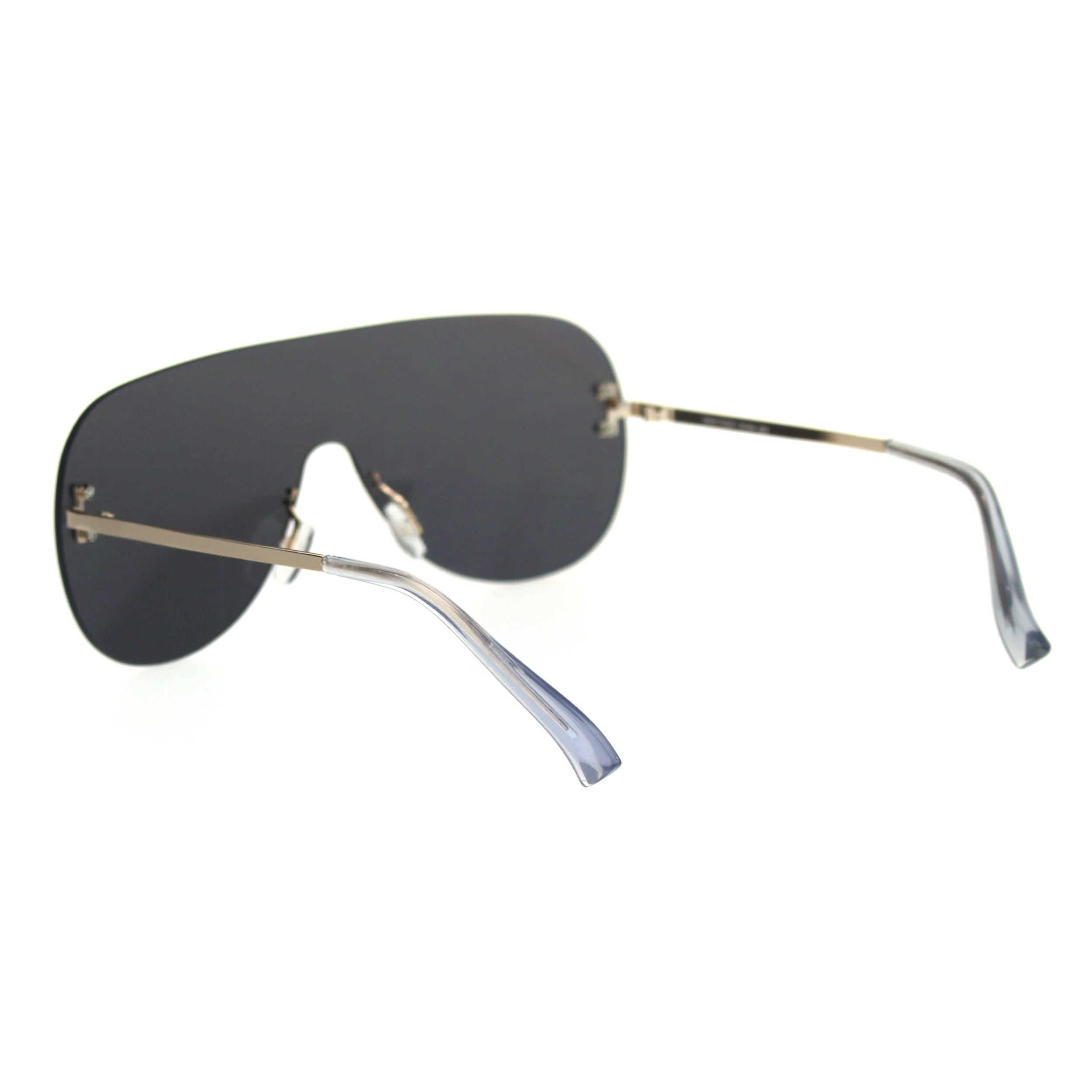 Futuristic Wrap Around Shield Sunglasses – Monoblock Curved Lens With UV Protection, Fun Tinted Colors