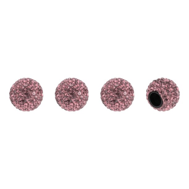 Tapones de Válvula de Neumático Cubiertas de Polvo de Válvula de Neumático 8x16mm Decorativas ABS Rosa 4 Pcs