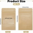 thumbnail image 2 of 100Pcs Paper Ziplock Bags Small Seed Bags with Window Resealable BurlyWood Frosted Rectangle Envelop Kraft Zip Lock Heat Seal Packet Pouches for Flower Vegetable Seed Food Storage Party Favor for DIY, 2 of 5