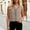 Brown, variant on 2026 Women's Casual Denim V-Neck Ruffled Shirt Blouse, Sleeveless Ruffled Edge Jean Top, Loose Fit Casual Denim Blouse