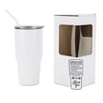 thumbnail image 3 of Makerflo 30 oz White Powder Coated Tumbler- Pack of 25, Ideal for DIY Crafts- Laser Engraving, And Handle Sold Separately, 3 of 10