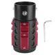 thumbnail image 1 of Punta de tubo de escape trasero universal, garganta trasera, aleación de aluminio, estilo industrial para diámetro de 38 a 63 mm, color rojo, 1 of 8