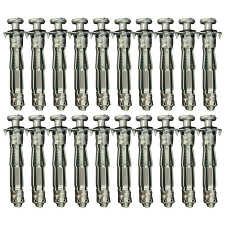 

20pcs /M5/M6 Wall Anchor Metal Setting Tool Hollow Drive Wall Anchor Screws Kit for Cavity Anchor Plasterboard Fixing - 6x52