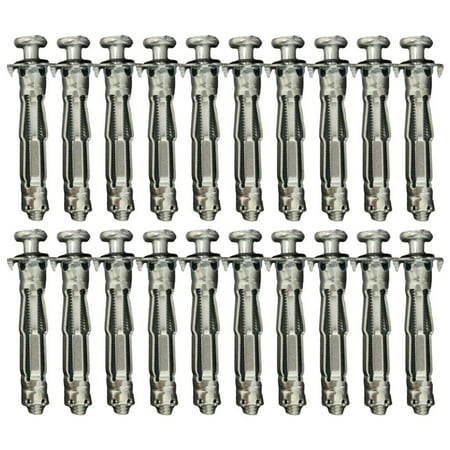 

20pcs /M5/M6 Wall Anchor Metal Setting Tool Hollow Drive Wall Anchor Screws Kit for Cavity Anchor Plasterboard Fixing - 6x52