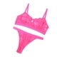 thumbnail image 5 of Encaje sexy conjunto de ropa interior sujetador ropa interior regalo para mujer, rosa fluorescente, S 2 piezas Jumpingount XX000054-04, 5 of 7