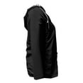 thumbnail image 5 of WTOBBY Women's Solid Color Waterproof Sun Protective Outdoor Sportswear Hooded Casual Jacket, Comfortable for Running and Daily Wear,Black L, 5 of 7