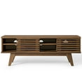 thumbnail image 3 of Contemporary Modern Urban Designer Living Room Lounge Club Lobby Media TV Stand Storage Set, Wood, Natural Walnut Brown, 3 of 7