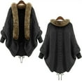 thumbnail image 5 of Women'S Fashion Spring And Autumn Winter Festival Loose Large Size Sweater Sweater Knit With Neck Cardigan Top Plus Size Coat Black One Size, 5 of 5