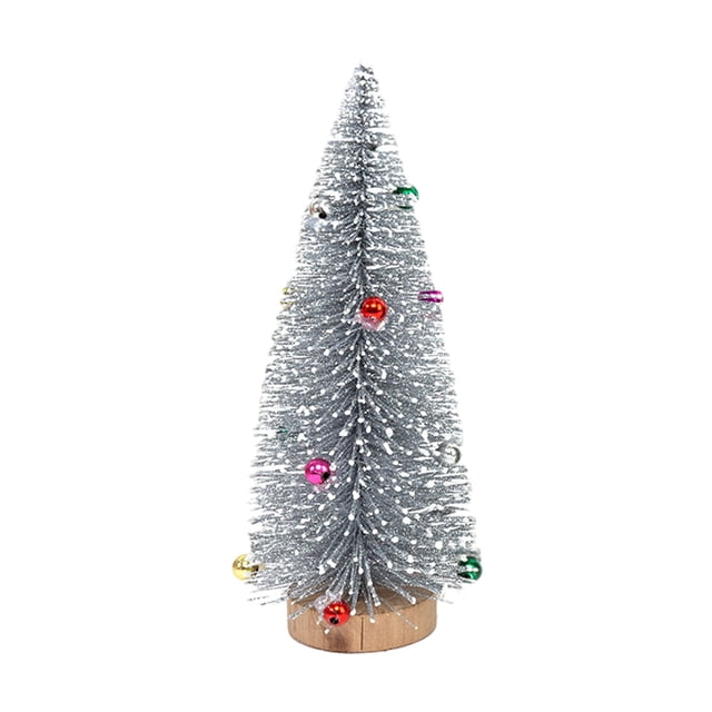 Christmas Tree Decorations, Mini Desktop Plastic Tree for Scene Layout and Door Decoration in Festive Blue