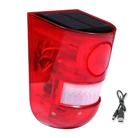 Solar Sound & Light Alarm Motion Sensor 110 Decibels Siren Sound Alert & 6LEDs TAPDRA Spare Part