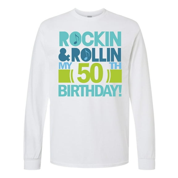 Inktastic 50th Birthday Rock N Roll Long Sleeve T-Shirt
