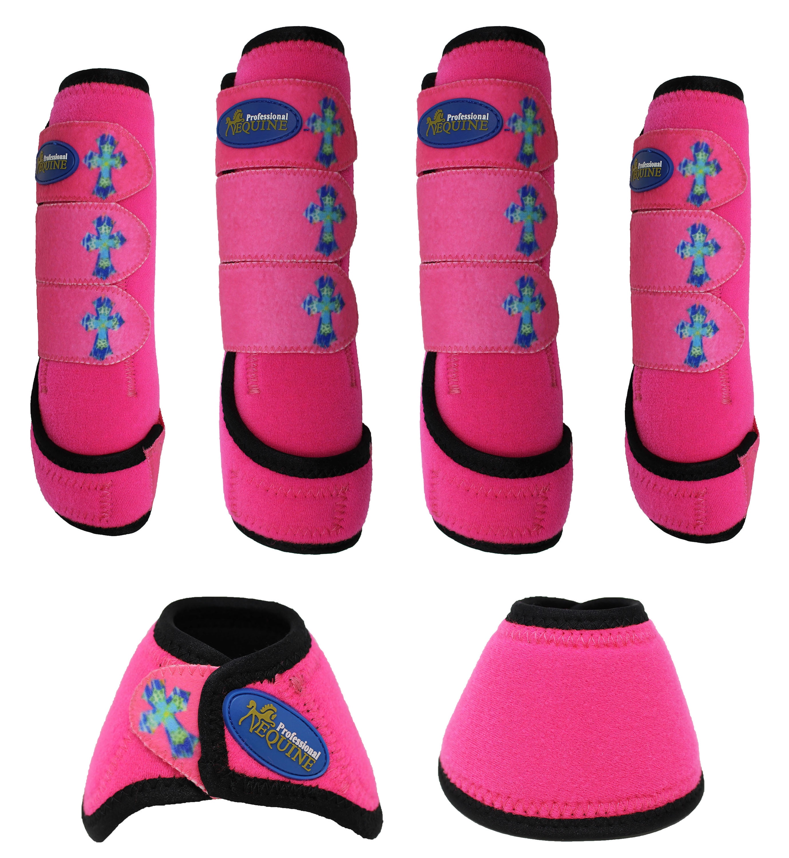 Horse Horse Sports Medicine Splint Boots & Bell Boots Combo 4181D