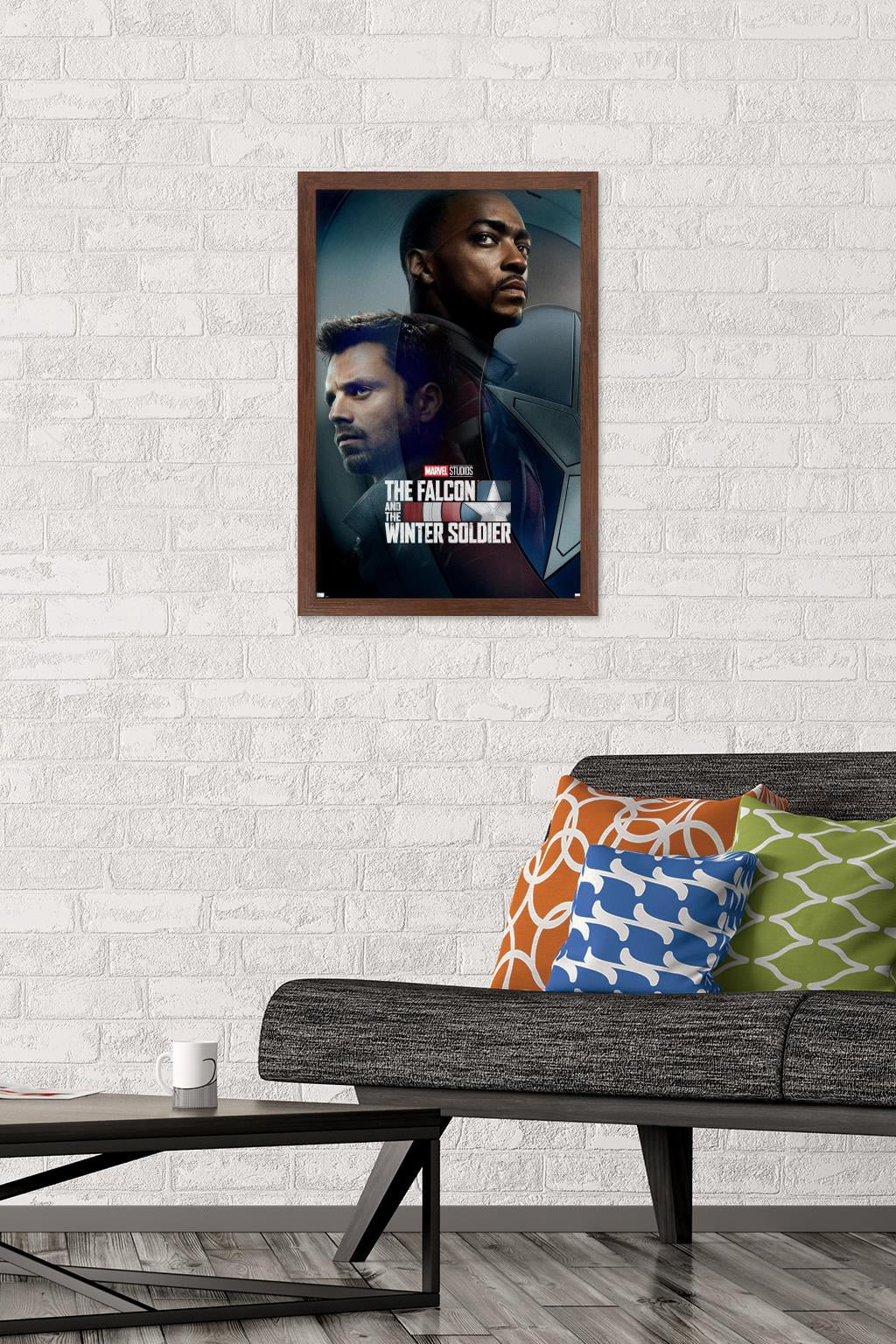 Marvel TeleVision - Falcon and Winter Soldier - Wings Wall Poster, 14.725" x 22.375", Framed
