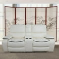 thumbnail image 4 of Manual Rivet Decorate Reclining Living Room Furniture Breathable Leather 2 seats Loveseat, 4 of 4