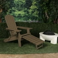 thumbnail image 5 of Alpine Corporation Dark Teak Folding Adirondack Chair w/Cup Holder and Ottoman, 5 of 5
